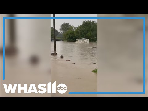 YouTube video thumbnail: Camper Swept Away in Southern Indiana Flash Flooding