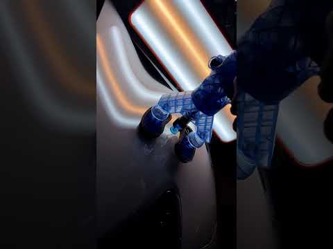 Car body rear leaf dent pull repair #sharkskin car dent repair #dent repair retain original