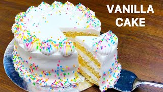 Vanilla Cake Recipe | Vanilla Cake Without Oven | Birthday Cake Recipe