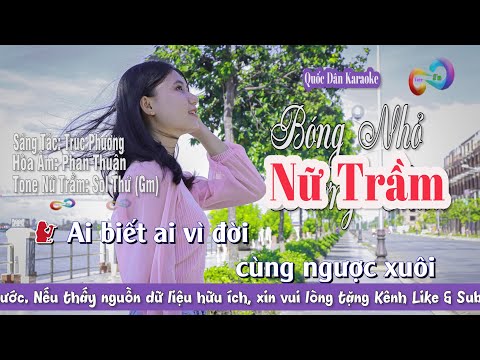 Karaoke Bóng Nhỏ Đường Chiều | Bolero | Tone Nữ Trầm (Gm,Tp:78) | Quốc Dân Karaoke