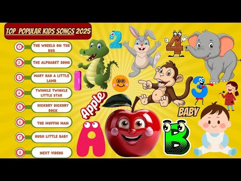 Top 10 Kids Songs You MUST Hear🎵 The Alphabet Song! 🔤 Song Knowing the Name of Animal + Fruit + Game