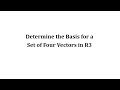 Understanding Vector Spaces and Basis