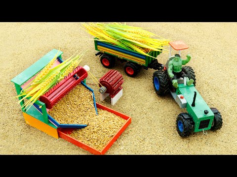 Diy tractor making mini threshing machine | New agricultural machine