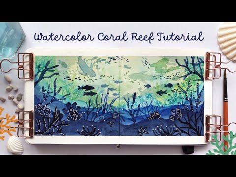 Layered Watercolor Coral Reef Tutorial