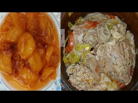 طاجن لحمة ضاني رهيب بطعم مميز # و كمبوت خوخ بيتي بمكونات سهلة وبسيطة / الشيف محمد الدخميسي