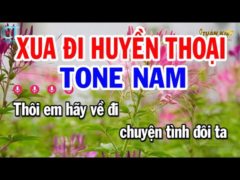 Karaoke Xua Đi Huyền Thoại Tone Nam ( Dm ) Nhạc Sống Beat Mới || Karaoke Tuấn Kiệt