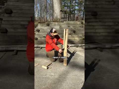 Splitting long logs #diy #homestead #garden #homesteadlife #family #wife #gardendesign