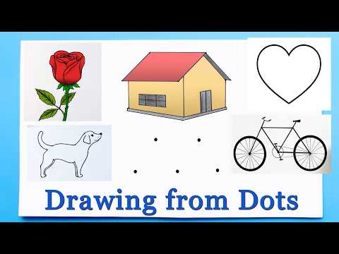 5 Easy Drawing with Dots | How to Draw from Dots