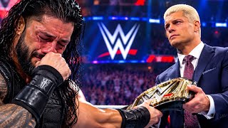 TOTAL SHOCK: Roman Reigns Breaks Down Crying And Hands WWE To Cody Rhodes LIVE! 👑😭