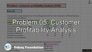 Problem 05: Customer Profitability Analysis
