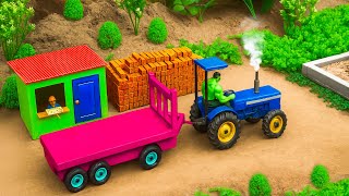 How to Make a Mini Tractor with Brick Loading Trailers