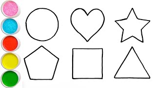 Shapes drawing for kids, Learn 2d shapes, colors for toddlers | Preschool Learning,Educational video