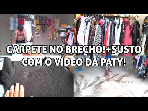 Colocamos carpete no chão do brechó! + Hoje tomei um susto com o título do vídeo da Paty!