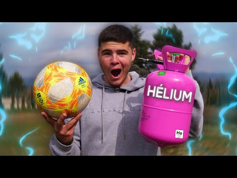 GONFLER UN BALLON DE FOOT AVEC DE L'HÉLIUM !!?