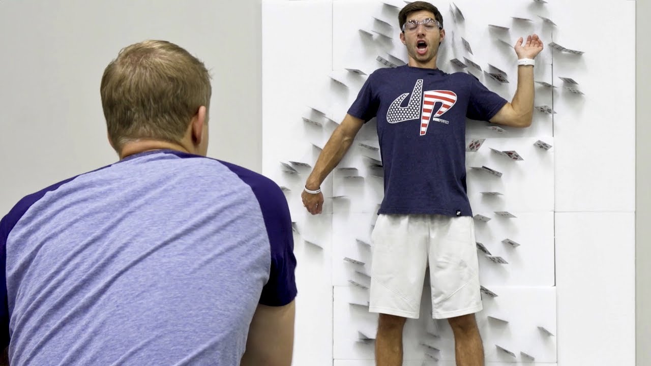 Card Throwing Trick Shots Dude Perfect