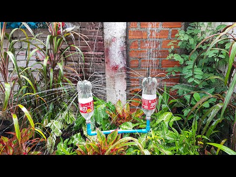 Few people know this secret / handmake water sprinkler from plastic  & PVC  for garden #diy #water