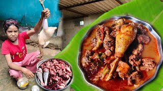 Chicken Curry Cooking and Eating Village Style || Testy Chicken Masala || Village Food 
