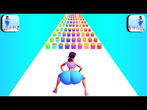 Satisfying Mobile Games Playing 1001 Tiktok Video Girl Rider, Pancake Run, Twerk Race P66L100