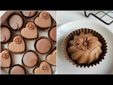 طريقة تشكيل الورود بالشوكولا