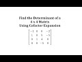 Cofactor Expansion and Determinants
