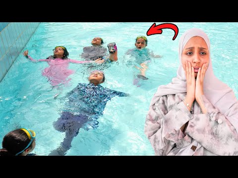 يوم كامل في المسبح مع بناتي( جننوني وايد 😭😱)  ! | سوالف بناتي