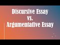 Understanding Argumentative and Discursive Essays