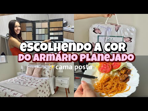 VLOGÃO| fui ver a cor do armário planejado| correios| fazendo cama posta| fiz caldo de frango🏠💗✨