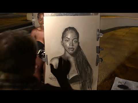 "Portrait "Vanessa" charcoal