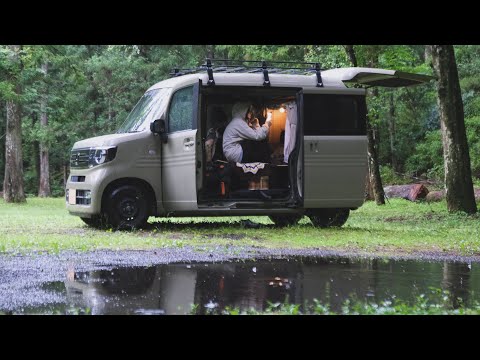 【ずーっと雨の車中泊ひとり旅】小さな私と軽自動車で自由に過ごす。