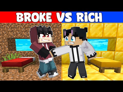 RICH vs BROKE House In Minecraft! (tagalog)