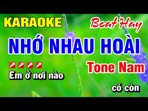 Karaoke Nhớ Nhau Hoài Tone Nam (Beat Mới) Nhạc Sống 2025 | Hoài Phong Organ