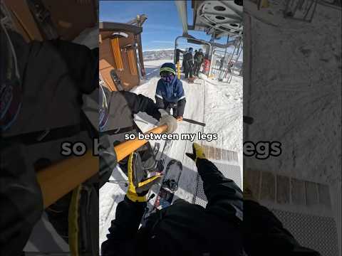 First time riding a T bar lift 😬 #shorts #fyp #viralvideo #mountains #skiing #viralshorts #wow