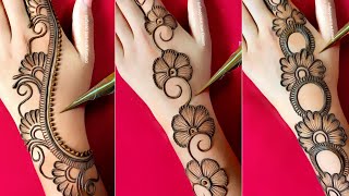 Top 3 stylish back hand mehndi design | rakhi mehndi | rakshabandhan mehndi | mehndi design | mehndi