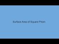 Surface Area of Square Prisms