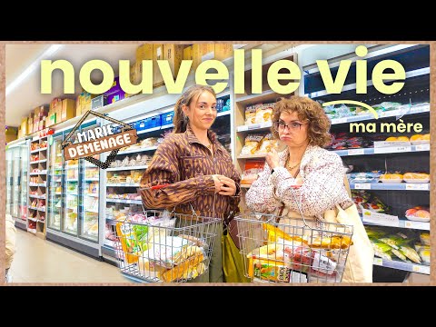 MON NOUVEL APPART À PARIS en coloc avec ma mère, routine à 2 & haul courses( MARIE DÉMÉNAGE)