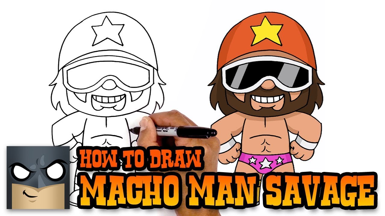 How to Draw Macho Man Randy Savage - WWE Superstars