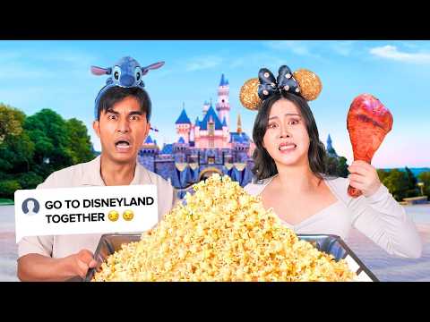 Eating ONLY DISNEYLAND FOOD for 24h !!!  @davidmatthew_ 【 DISNEY VLOG 】