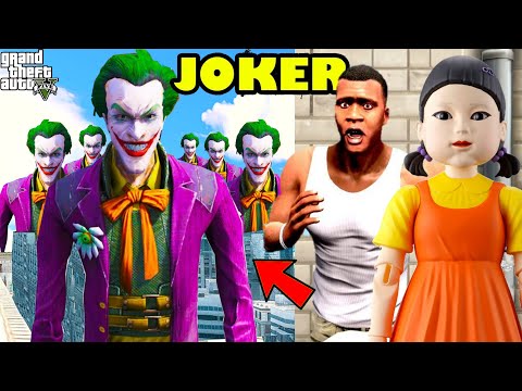 Franklin play HIDE AND KILL With 1000 JOKER In GTA 5 | SHINCHAN and CHOP Pinchan