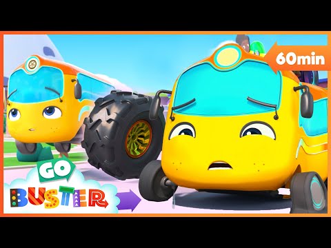 ๐ The New Tyres: Buster's Adventure at the Tyre Shop | Go Buster - Bus Cartoons & Kids Stories