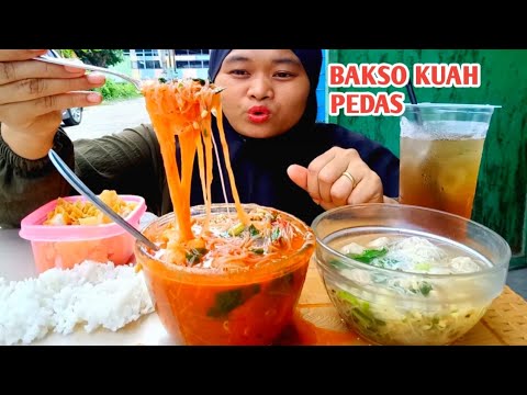 MAKAN BAKSO KUAH PEDAS TAMBAH NASI