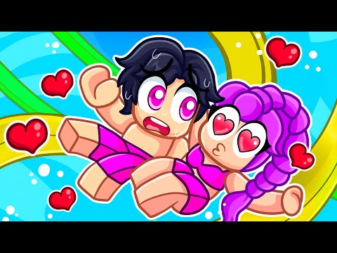 Rumi and Jinu Go To a WATERPARK in Roblox..