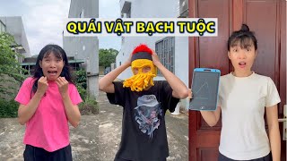Chiuc gặp quái vật bạch tuộc | tranh đính đá tự làm | cá heo bong bóng phun nước #chiuc #chiuctv
