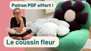 Coussin fleur : tuto couture facile + patron PDF gratuit 🌸