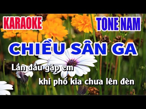 Karaoke Chiều Sân Ga Tone Nam | Nhạc Sống Nguyễn Linh