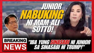 PAMBUBUDOL NA NAMAN NI JUNIOR NAHALATA NA NI MAM ALI! "BAKIT IBA YUNG SINASABI NI MARCOS KAY TRUMP!?