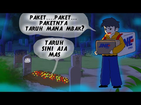 Full Video - ARWAH KURIR PAKET GENTAYANGAN #horormisteri - Kartun Hantu Lucu - Animasi Horror