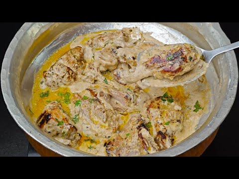 Restaurant Style Chicken Barra With Super Delicious Smooth Silky Gravy | White Chicken Barra