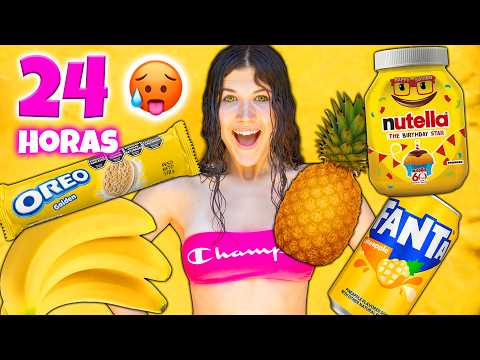 24 HORAS COMIENDO solo COMIDA AMARILLA