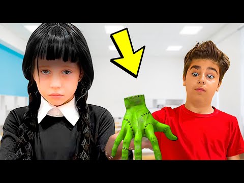 Nastya as Wednesday in school - Video series for Kids
