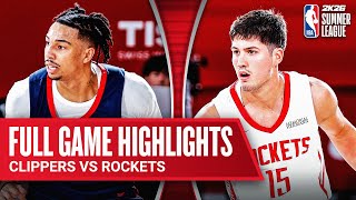 CLIPPERS vs ROCKETS | NBA SUMMER LEAGUE | FULL GAME HIGHLIGHTS | July 11, 2025